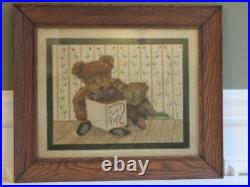 VTG RARE Original Folk Art painting by D. MASTERS KRIEBEL signed 1983