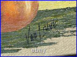 Van Lowe Signed Original Oil Painting-Southwest Folk Art Pottery Woman-MCM