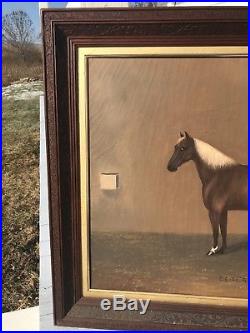 Very Nice original Antique Vermont American Folk Art Horse Oil Painting