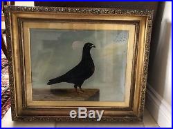 Very Rare W. Windred Signed, 1887, oil on canvas, Folk Art, Racing Pigeon England
