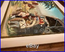 Very Rare Zook Amish 3d Hand Carved Painting Folk Art Kinzers Pennsylvania