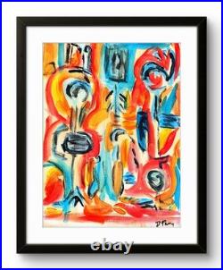Vibrant Abstract Expressionism Canvas Painting