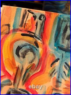 Vibrant Abstract Expressionism Canvas Painting