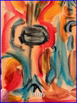 Vibrant Abstract Expressionism Canvas Painting