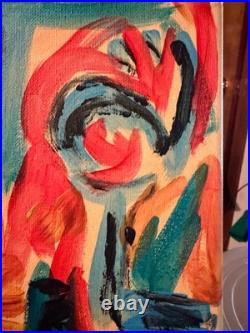 Vibrant Abstract Expressionism Canvas Painting