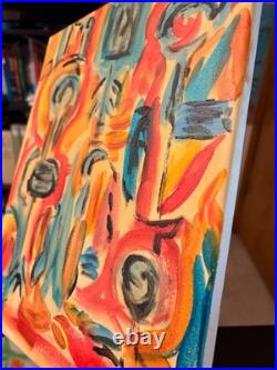 Vibrant Abstract Expressionism Canvas Painting