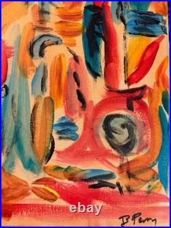 Vibrant Abstract Expressionism Canvas Painting