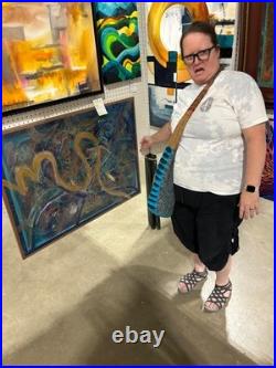 Vibrant Abstract Expressionism Canvas Painting