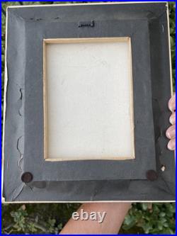 Vibrant Women Harvesting Fruit Haitian Artwork Framed 60s By Vertus Romuald 8x10