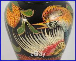 Vintage 1950's Mexican Hand Thrown/Painted Ceramic Vase/Jar Collectible Folk Art