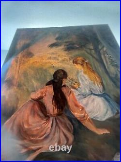 Vintage 24x30 Oil Painting ReplicaIn the Meadow Pierre Renoir hand-painted