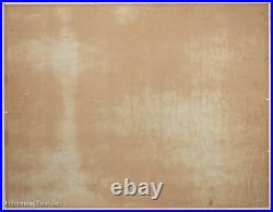 Vintage American Folk Art Painting Western Landscape Pioneer Signed Walt Hillman