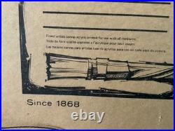 Vintage Amish Folk Art Original Oil Acrylic Painting Quilting Day 17x 29