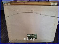 Vintage Beautiful Calif. Coast Whimsical Mermaids Swimming Framed Oil Painting