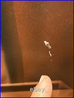 Vintage Black African American Folk Art People Bar Pool Drinking Oil Painting