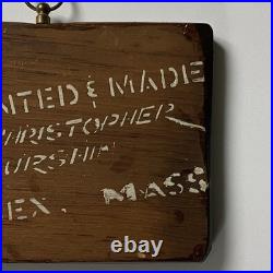 Vintage Christopher Gurshin Painting Wood Folk Art Ship Schooner Pinky Essex MA