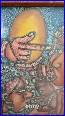 Vintage Collectible Original Painting Signed by John B. Mainga 1954-2000 Framed