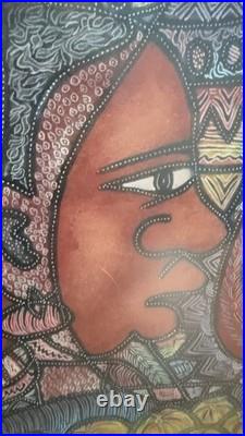 Vintage Collectible Original Painting Signed by John B. Mainga 1954-2000 Framed