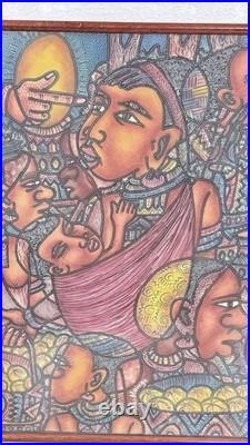 Vintage Collectible Original Painting Signed by John B. Mainga 1954-2000 Framed