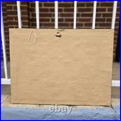 Vintage David Harden Folk Art Cat Print Painting Primitive