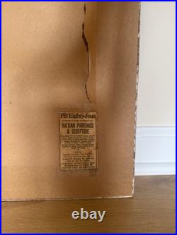 Vintage Favrange Valcin Haiti Art Painting Framed Signed Original. Cock Fight