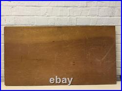 Vintage Folk Art Oil Painting Plywood Board Mid Century Car Landscape Figures