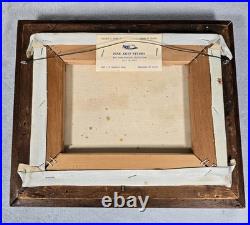 Vintage Folk Art Oil Painting Signed R Lyuins Church Landscape 8x10 Original