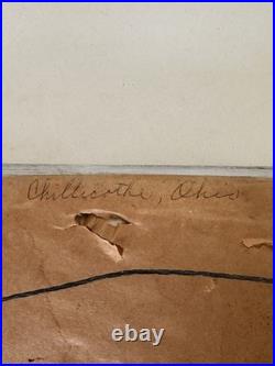 Vintage Folk Art Painting Of Winter Wonderland Snow Scene Chillicothe Ohio