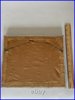 Vintage Folk Art Painting Of Winter Wonderland Snow Scene Chillicothe Ohio