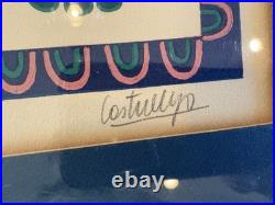 Vintage Folk Art Serigraph Limited Edition 60/260 Signed Artist Print