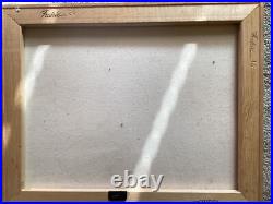 Vintage Folk Art oil painting signed M. Hood Vintage Folk Art oil painting signed M. Hood