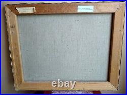 Vintage HOWARD SPINDLER Folk Art Oil Painting on Canvas. Quiet Landing