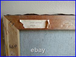 Vintage HOWARD SPINDLER Folk Art Oil Painting on Canvas. Quiet Landing