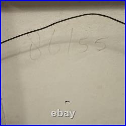 Vintage Haitian Folk Art Painting M. E. Canneus 1960s Tap Tap Bus Market Scene