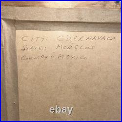 Vintage Indigenous Folk Art Vibrant Oil Painting On Board