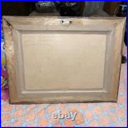 Vintage Indigenous Folk Art Vibrant Oil Painting On Board