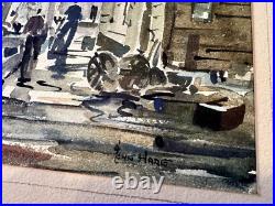 Vintage John Hare watercolor painting of Provincetown, Mass signed by author