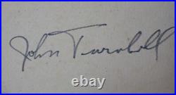 Vintage John Turnball Folk Art Oil Painting Ocean City NJ Girl with Guitar