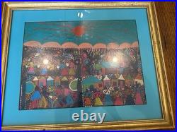 Vintage Mexican Amate Folk Art Painting