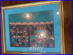 Vintage Mexican Amate Folk Art Painting