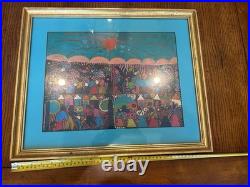 Vintage Mexican Amate Folk Art Painting