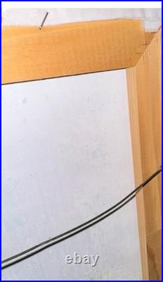 Vintage O. Huli Signed Southeast Asian Rice Field Painting 15x20 Bamboo Frame