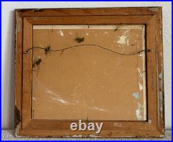 Vintage Original Oil on Canvas Painting Folk Art Landscape Framed