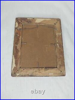 Vintage Painting Oil Texture One Of A Kind Boy Vintage Frame Rare Find
