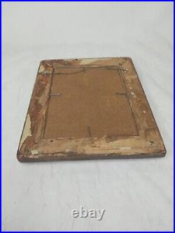 Vintage Painting Oil Texture One Of A Kind Boy Vintage Frame Rare Find