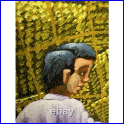 Vintage Painting V Badillo Abstract Figurative Mexican Folk Art Framed Signed Vintage Painting V Badillo Abstract Figurative Mexican Folk Art Framed Signed