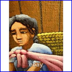 Vintage Painting V Badillo Abstract Figurative Mexican Folk Art Framed Signed Vintage Painting V Badillo Abstract Figurative Mexican Folk Art Framed Signed