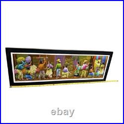 Vintage Painting V Badillo Abstract Figurative Mexican Folk Art Framed Signed Vintage Painting V Badillo Abstract Figurative Mexican Folk Art Framed Signed