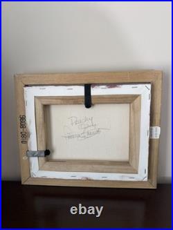 Vintage Patricia A Bannister Original Acrylic Painting Peachy Signed COA 2004