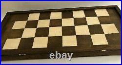 Vintage Santo Hand Carved & Hand Painted Colonial Style Chess Set Folk Art